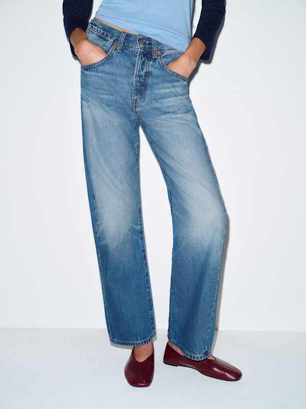 Ethan Low Rise Buckle Back Baggy Jeans - Salerno