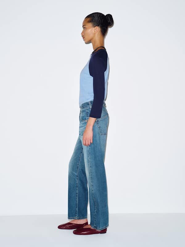 Ethan Low Rise Buckle Back Baggy Jeans - Salerno