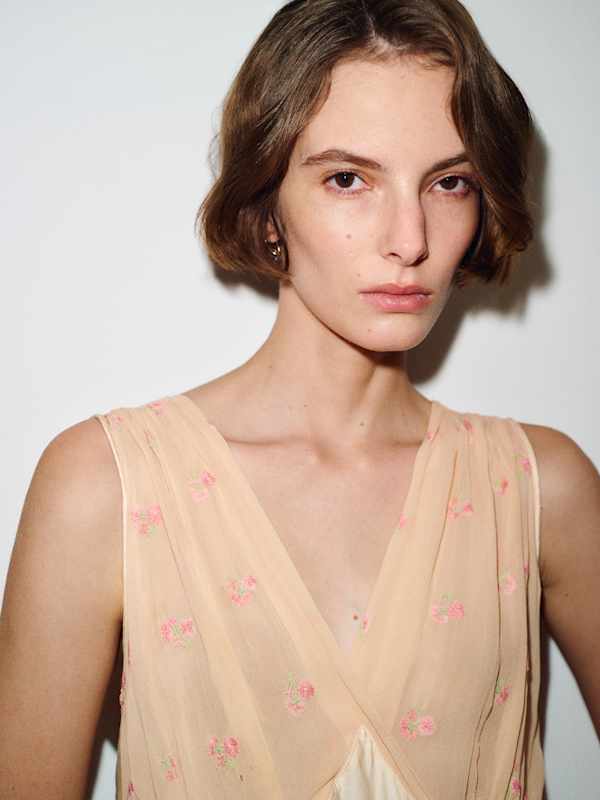 Vintage Shirley Slip - Peach