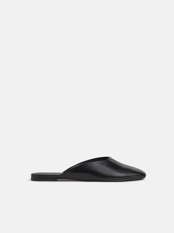 Inez Flat Mule - Black Eel
