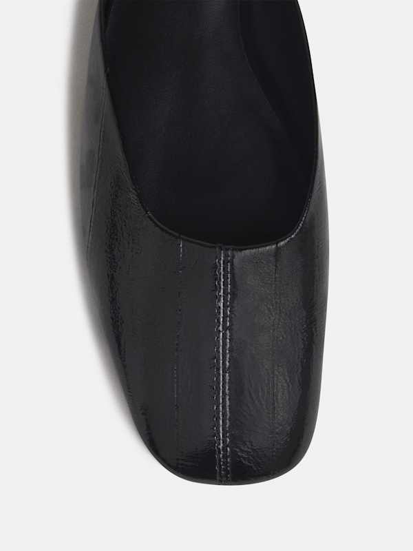 Inez Flat Mule - Black Eel