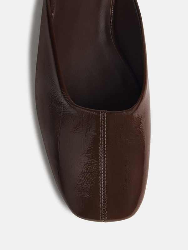 Inez Flat Mule - Espresso Eel