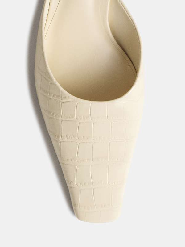 Jeanne Heeled Mule - Almond Croc
