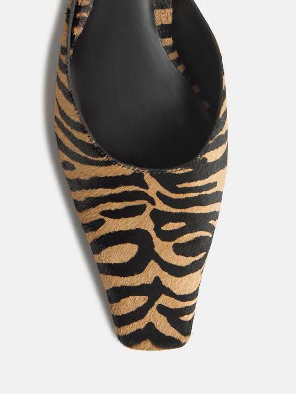 Jeanne Heeled Mule - Warm Tiger Haircalf