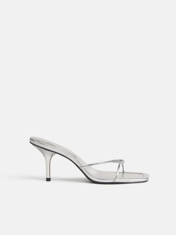 Cooper Heeled Sandal - Silver Leather