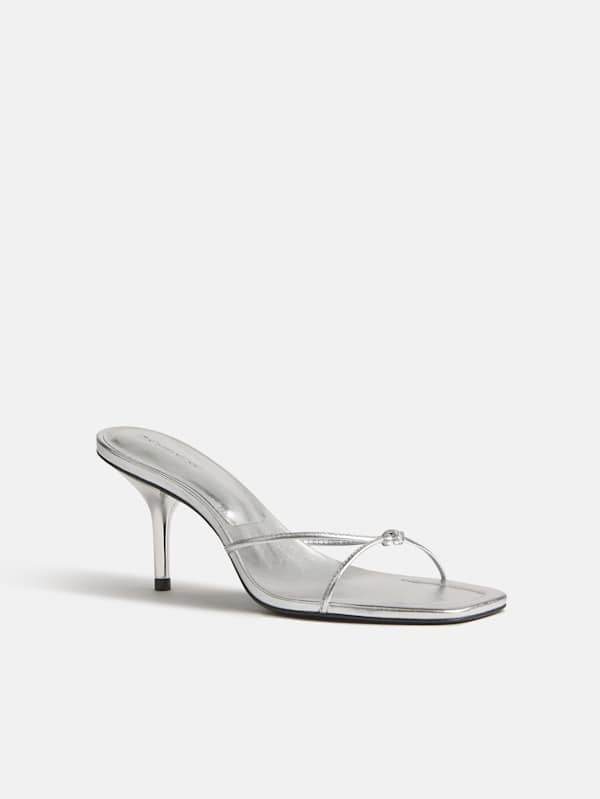 Cooper Heeled Sandal - Silver Leather