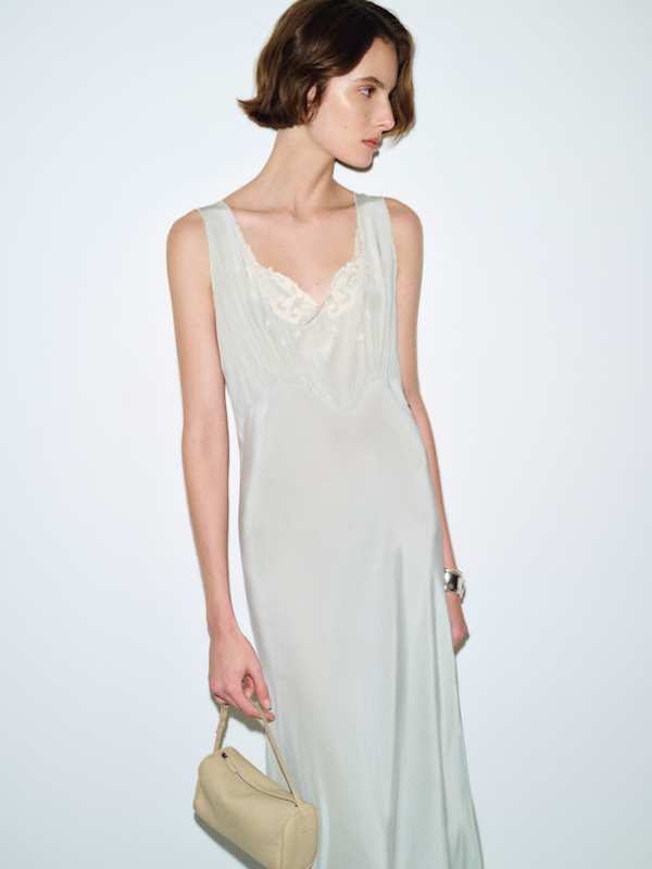 Robe vintage Noella - Bleu