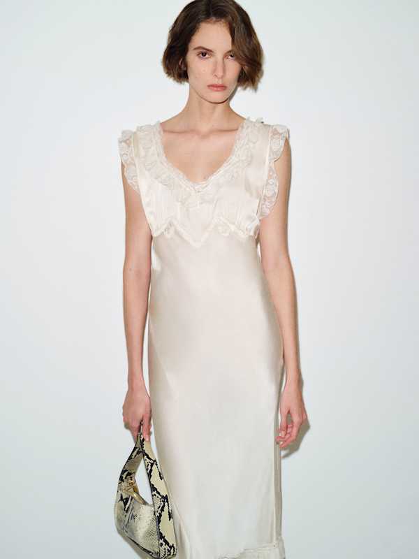 Robe vintage Pearl - Cr&egrave;me