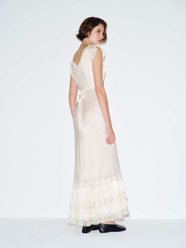 Robe vintage Pearl - Cr&egrave;me