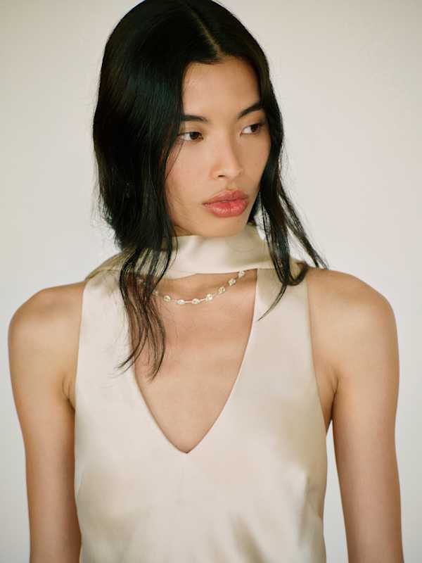 Pomelle Silk Two Piece - Almond