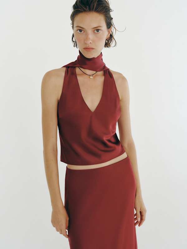 Pomelle Silk Two Piece - Romance
