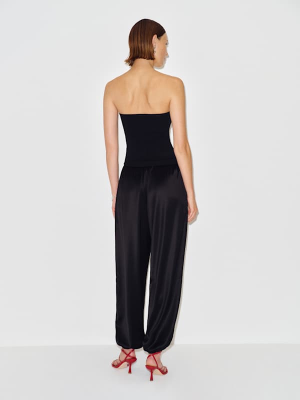 Aven Satin Short Pant - Black