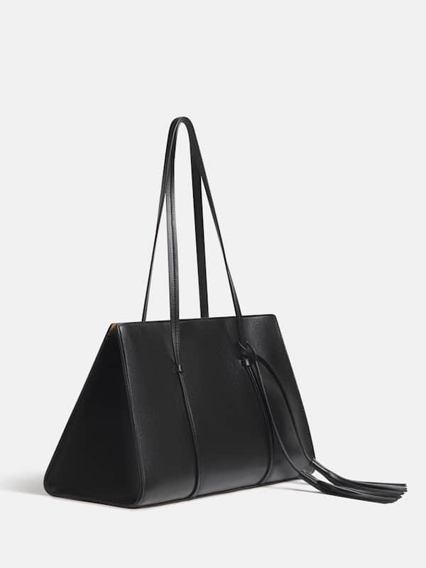 Elena Tote Bag - Black Leather