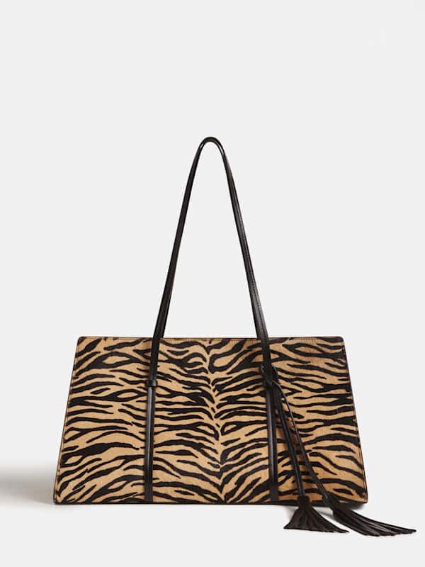 Elena Tote Bag - Warm Tiger Haircalf