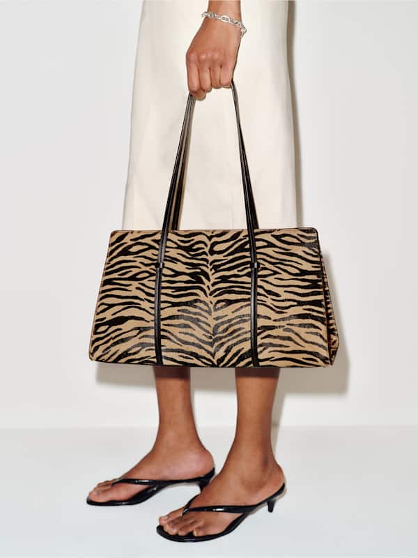 Elena Tote Bag - Warm Tiger Haircalf