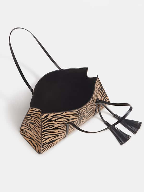 Elena Tote Bag - Warm Tiger Haircalf