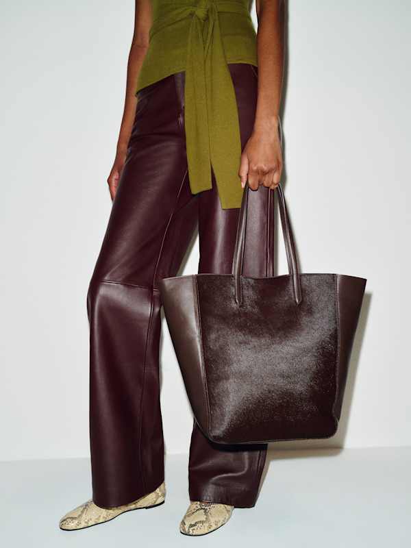 Paloma North South Tote - Espresso Haircalf