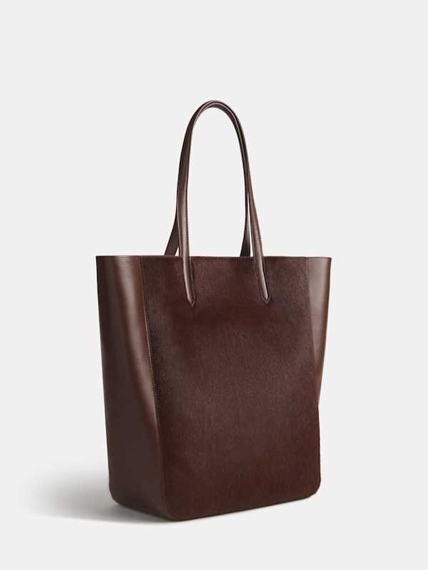 Paloma North South Tote - Espresso Haircalf