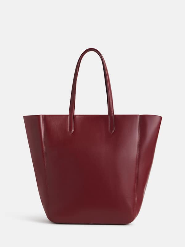 Paloma North South Tote - Oxblood Leather