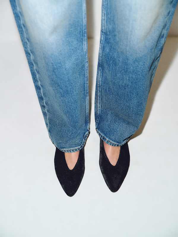 Chaussures plates Calista - Velours noir