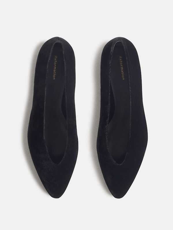 Chaussures plates Calista - Velours noir