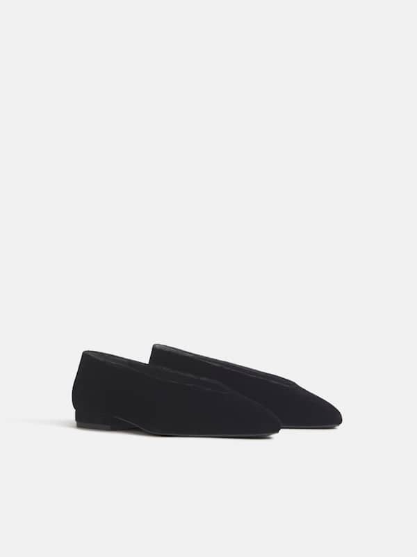 Chaussures plates Calista - Velours noir