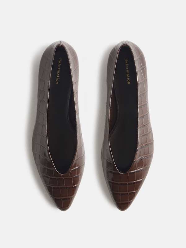 Chaussures plates Calista - Chocolate Croc