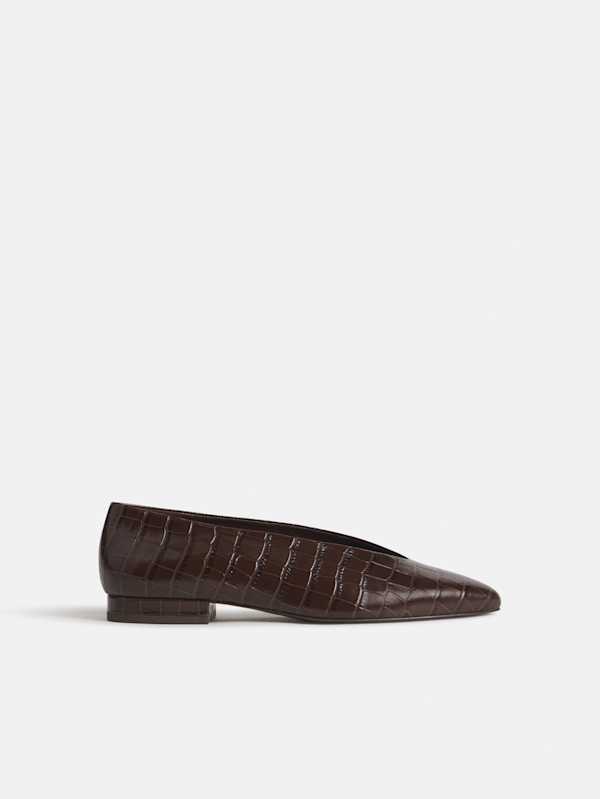 Chaussures plates Calista - Chocolate Croc