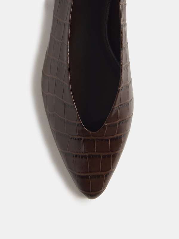 Chaussures plates Calista - Chocolate Croc