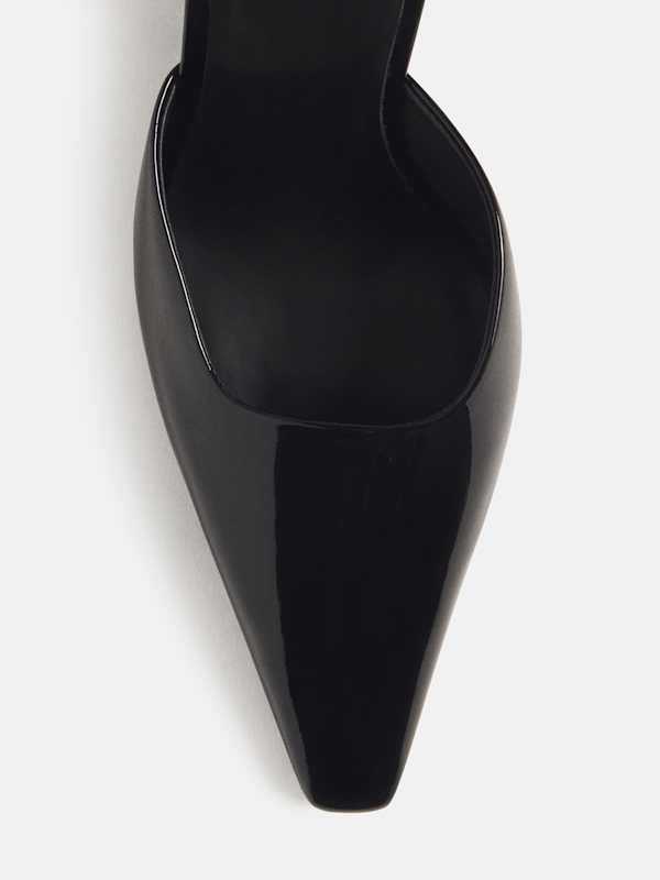 Natasha Wedge - Black Patent