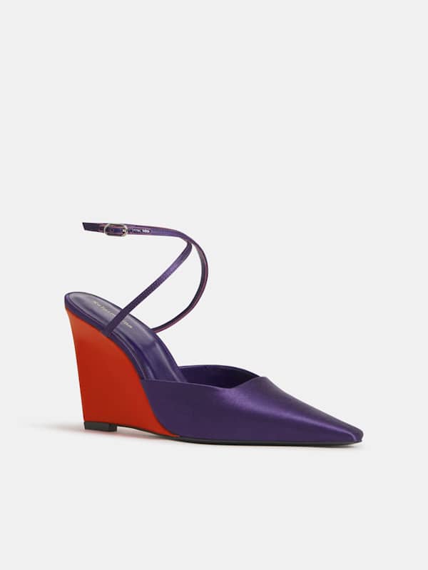 Natasha Wedge - Regal Satin Poppy Satin