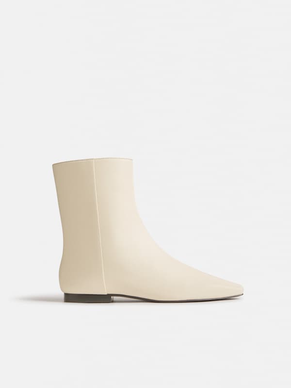 Bottines plates Remy - Cuir amande