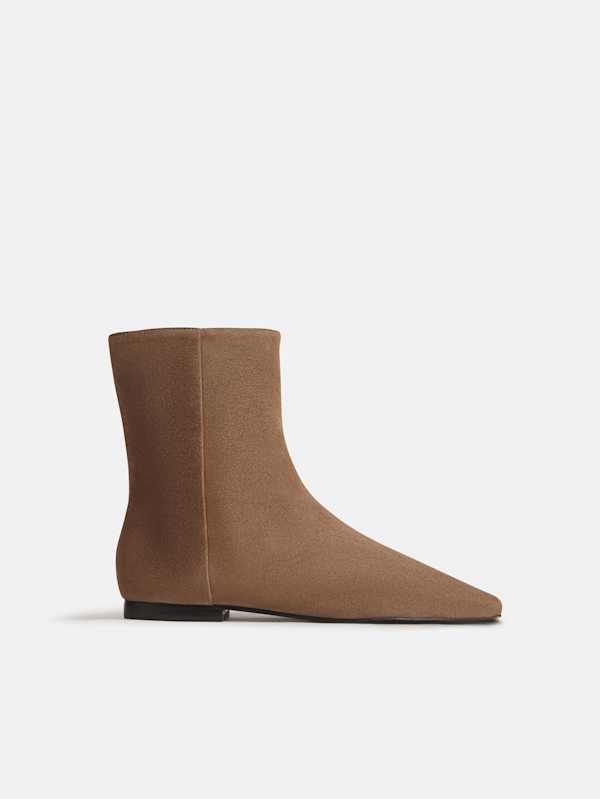 Remy Flat Ankle Boot - Farro Suede