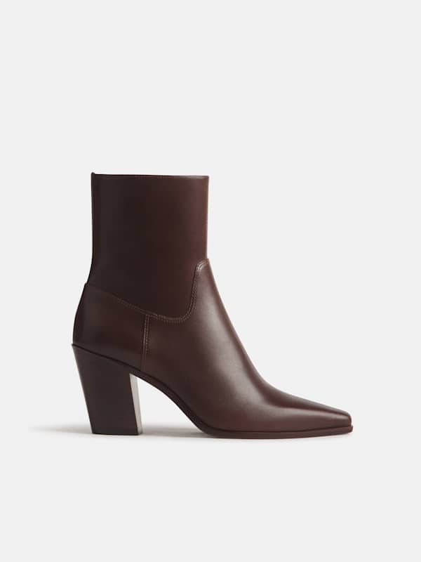 Dominique High Ankle Boot - Espresso Leather