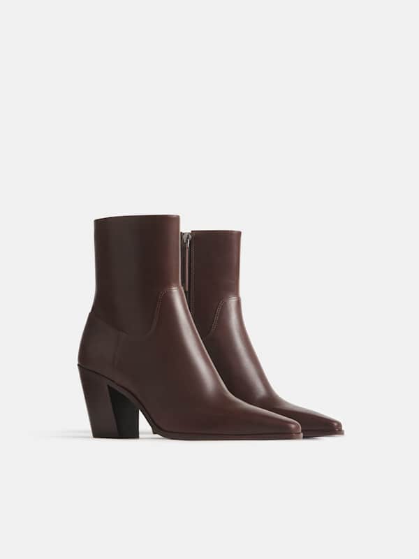Dominique High Ankle Boot - Espresso Leather