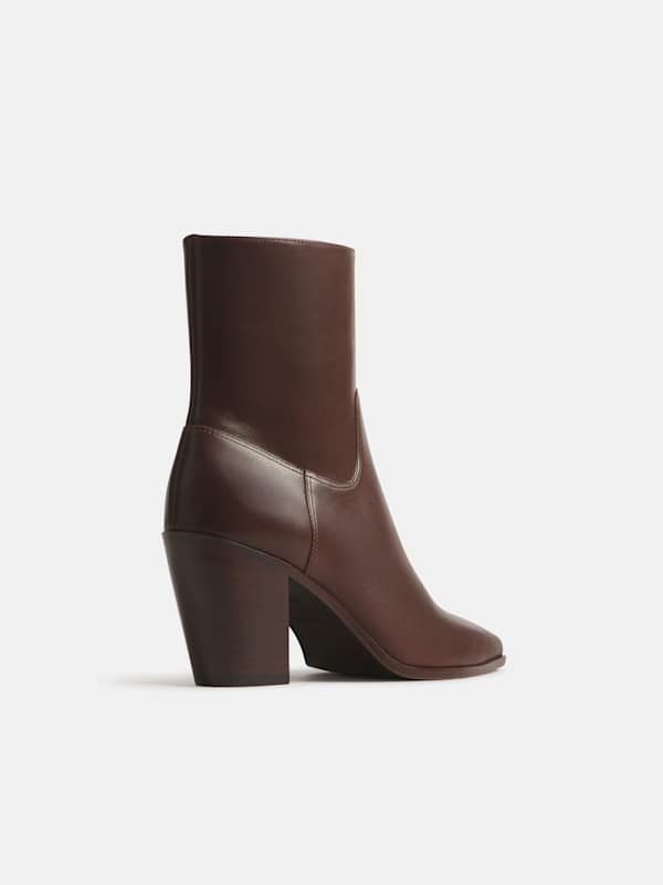 Dominique High Ankle Boot - Espresso Leather