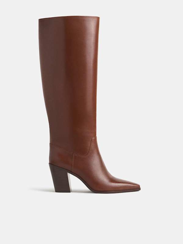 Dominique High Knee Boot - Syrup Leather