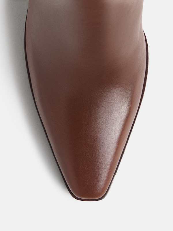 Dominique High Knee Boot - Syrup Leather