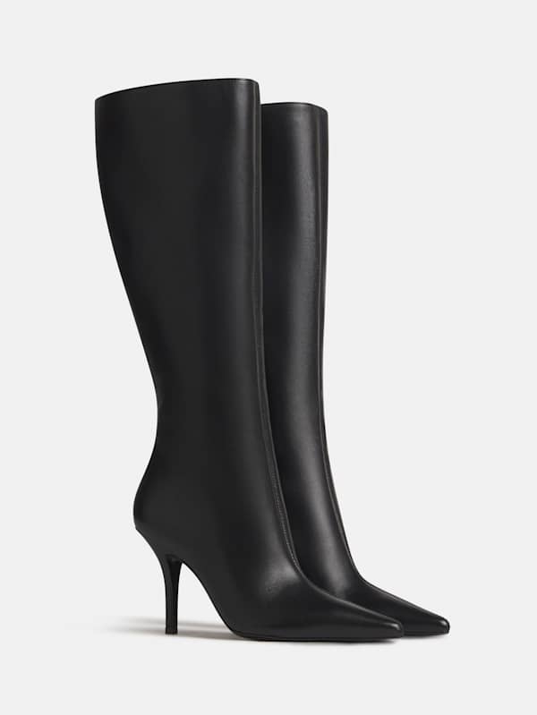 Pierce Knee Boot - Black Leather