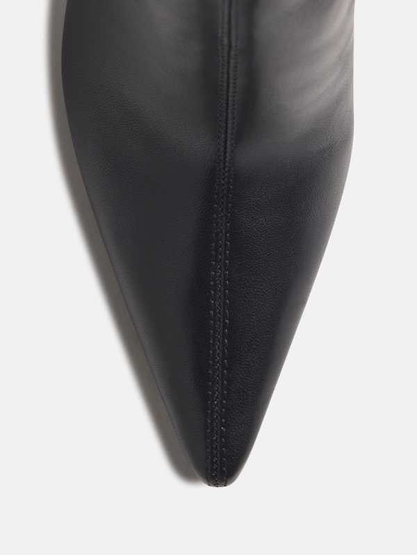 Pierce Knee Boot - Black Leather
