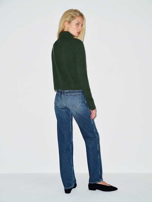 Aria Cashmere Turtleneck - Dark Pine