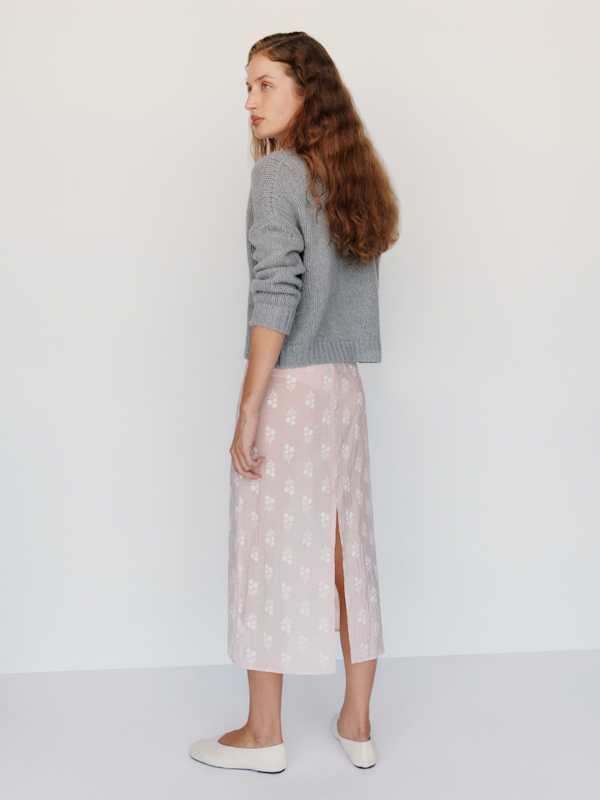 Cleo Cashmere Cropped Crew - Husky