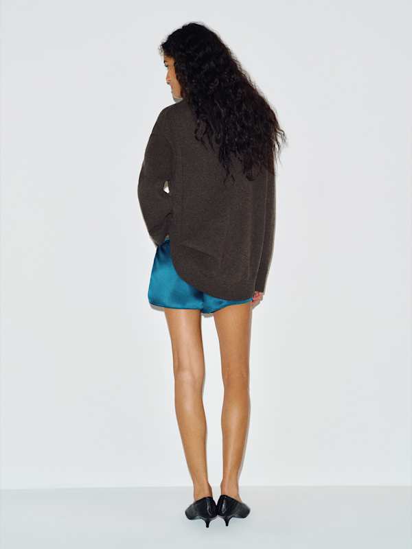 Jules Oversized Regenerative Wool Turtleneck - Espresso