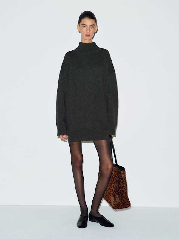 Mars Cashmere Turtleneck Dress by Reformation
