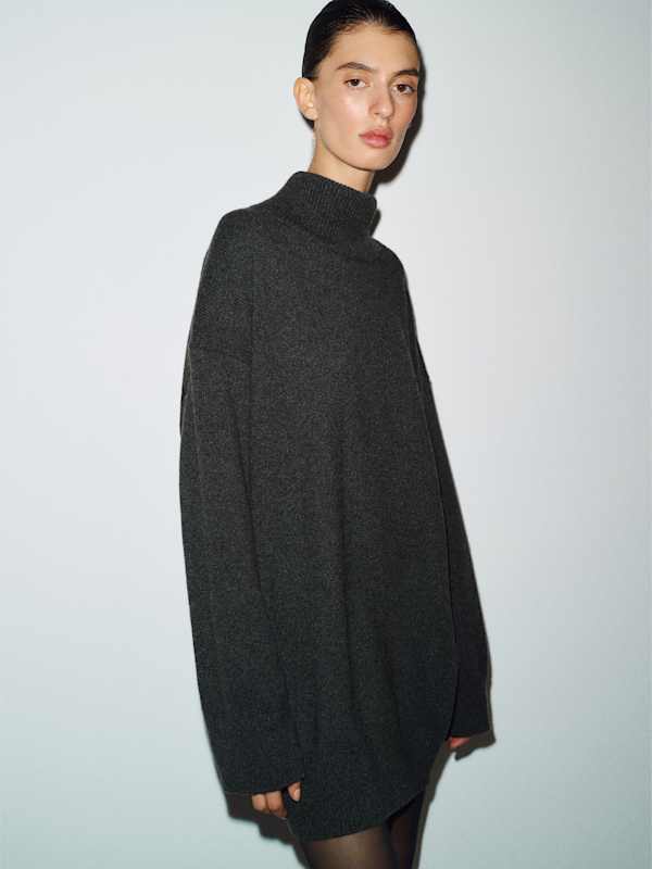 Mars Cashmere Turtleneck Dress - Flannel