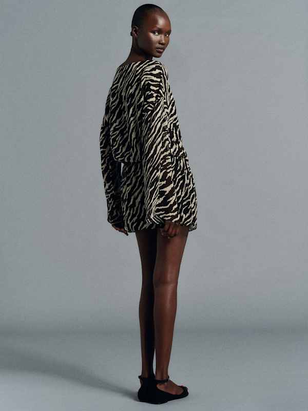 Evania Dress - Animal Jacquard
