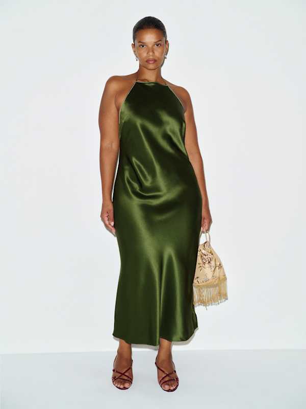 Maripaz Silk Dress Es - Topiary
