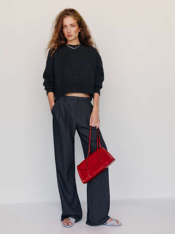 Remy Regenerative Wool Crew - Charcoal