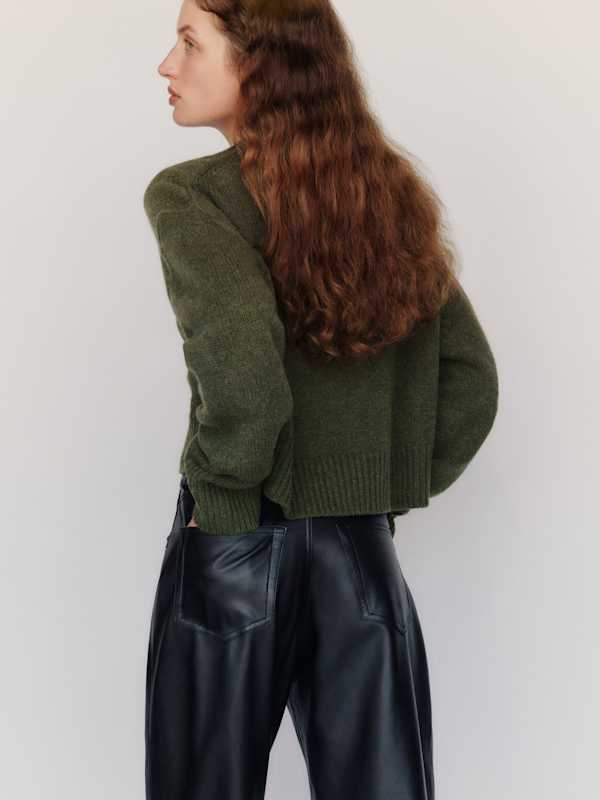 Remy Regenerative Wool Crew - Thyme