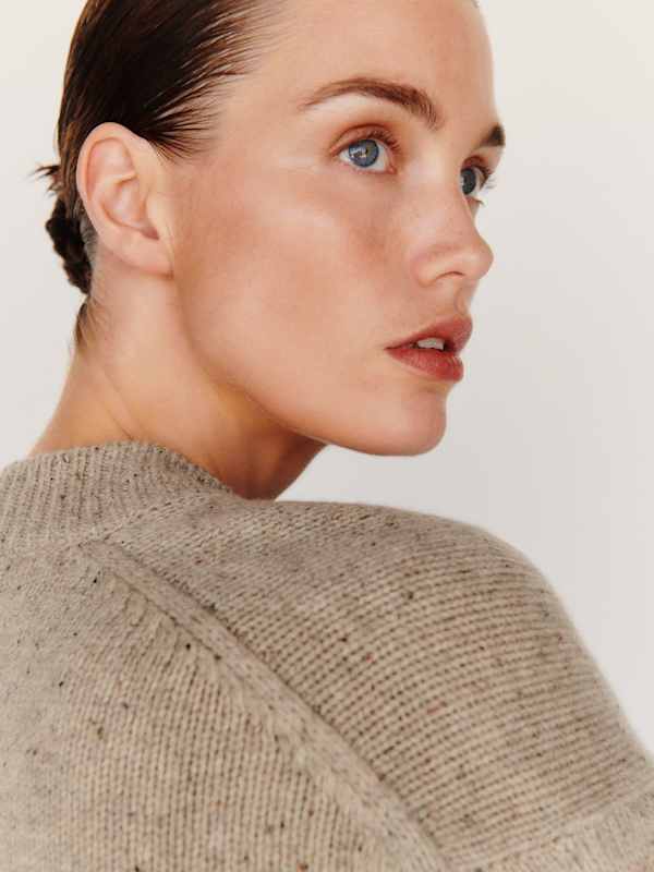 Remy Regenerative Wool Crew - Whole Grain